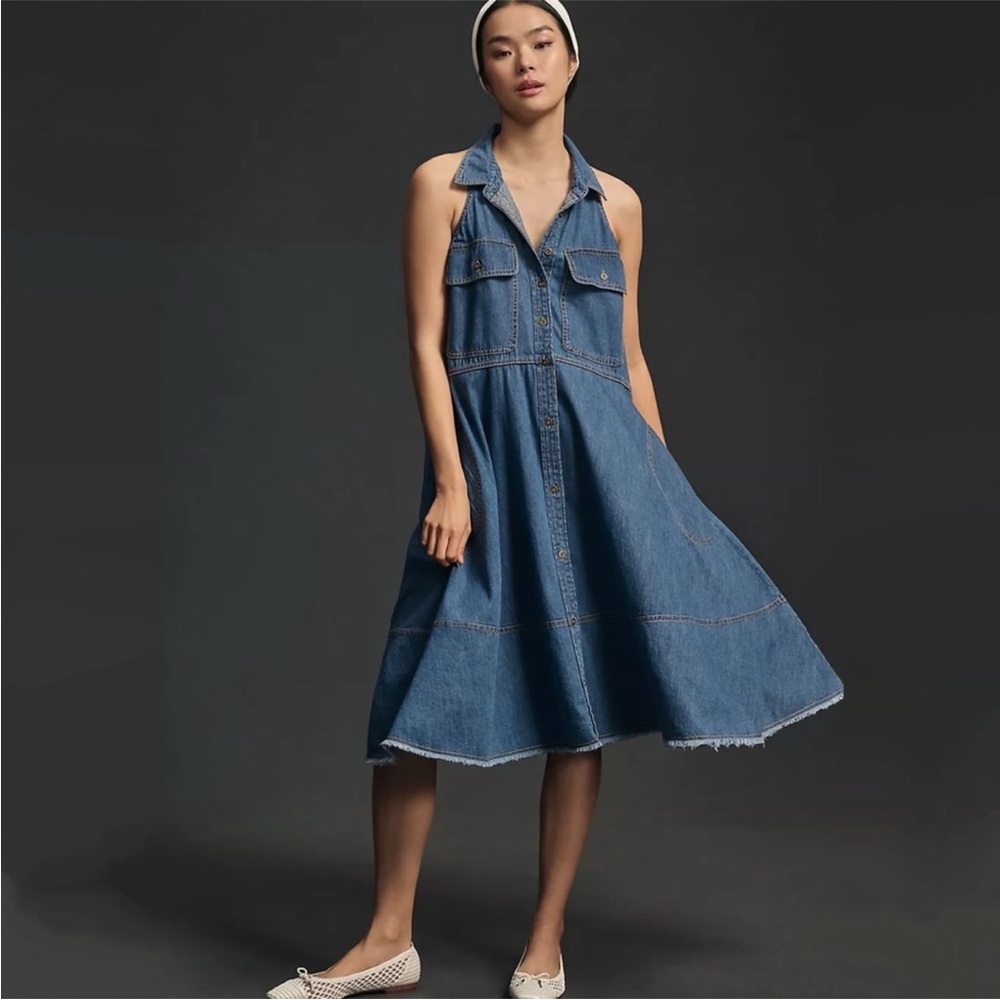 Pilcro Blue Denim Dress